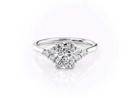 The Scarlett Set With A 1 Carat Elongated Cushion Lab Diamond Online Hot Sale