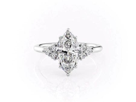 The Scarlett Set With A 1 Carat Marquise Lab Diamond Online Sale