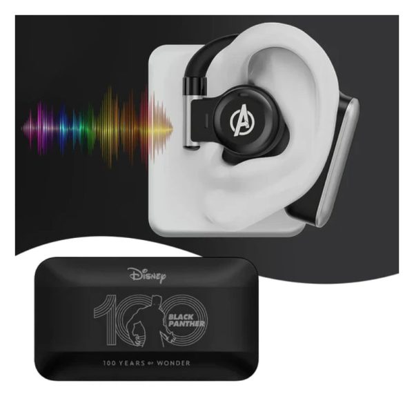 Disney QS-T6 Bluetooth Wireless headphones - Panther Black Online now