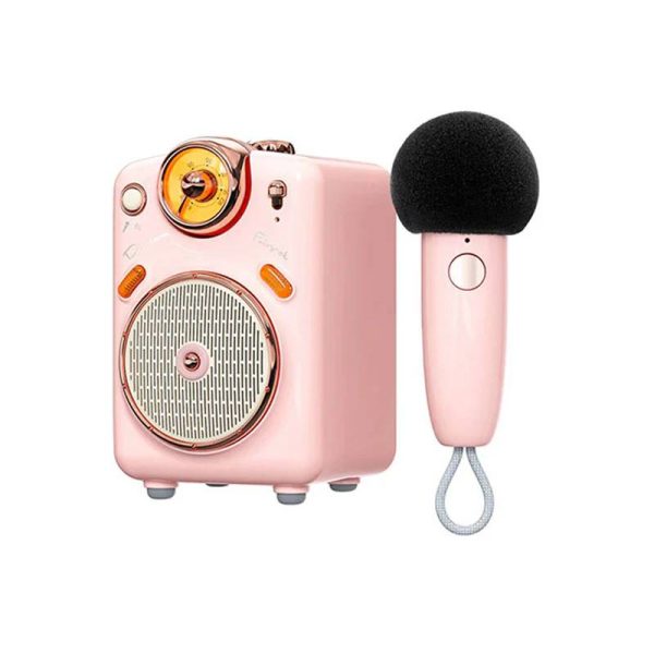 Divoom Fairy-OK Bluetooth Portable Speaker With Microphone Karaoke Function - Pink For Cheap