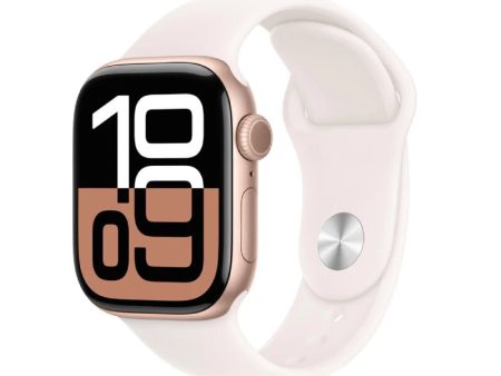 Apple Watch Series 10 with Sport Band - LTPO OLED   64GB   46mm   Small Medium   Bluetooth   Wi-Fi   Cellular   Light Blush Cheap