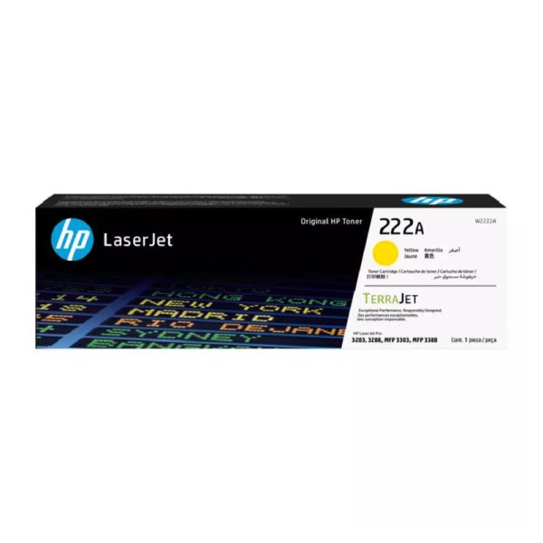 HP 222A Yellow Original LaserJet Toner Cartridge - 1200 Pages   Yellow Color   Toner Cartridge Online Sale