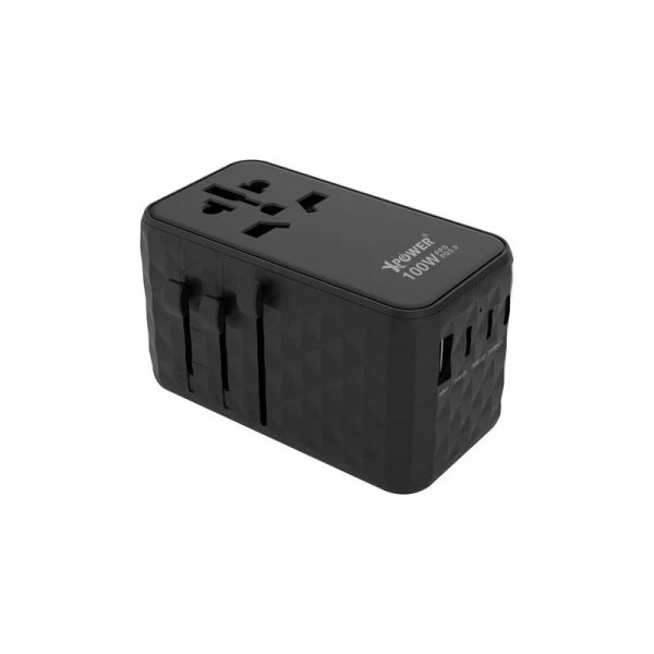 XPower TA100 5 Output Gan PD Travel Adapter - 100W   Black Online Sale