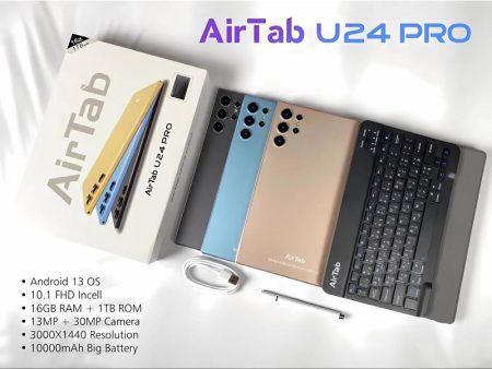 AirTab U24 Pro With Keyboard   10.1 FHD   16GB   1TB   5G   Gold Supply