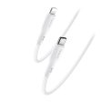 Yesido CA151 8 Pin Silicone Charging Data Cable - 1M   USB   Type-C   Lightning -White Fashion