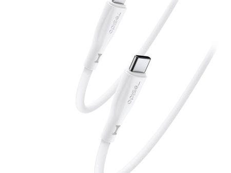 Yesido CA151 8 Pin Silicone Charging Data Cable - 1M   USB   Type-C   Lightning -White Fashion