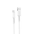 Yesido CA120 PVC Fast Charging Data Cable - 1M   USB   Type-C - White Fashion