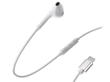 Powerology Type-C Connector Mono Earphone - White For Cheap