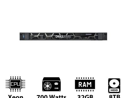 Dell PowerEdge R250 - Xeon-2.80GHz   4-Cores   32GB   8TB HDD   1x 700Watts   Rack (1U) Discount