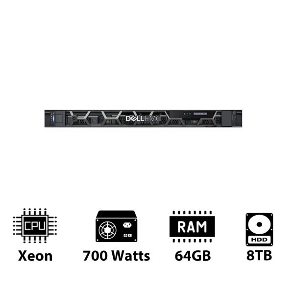 Dell PowerEdge R250 - Xeon-2.80GHz   4-Cores   64GB   8TB HDD   1x 700Watts   Rack (1U) Sale