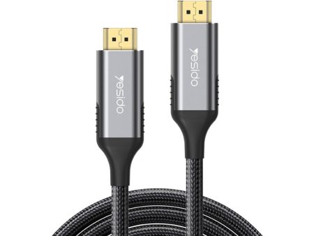 Yesido HM11 Braided 8K Ultra HDTV Extension Cable - 1.8M   240Hz   48Gbps   HDMI - Black Hot on Sale