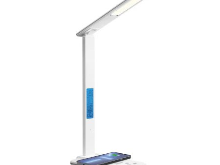 XPower WDL6 6 In1 Wireless Charging LED Desk Lamp With Multifunctional Alarm Clock - 15W   White Online Hot Sale