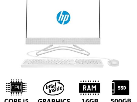 HP 200 G4 AIO PC - i5   16GB   500GB (NVME M.2 SSD)   21.5  FHD Non-Touch   DOS (Without OS)   1YW   Snow White - Desktop Online Hot Sale