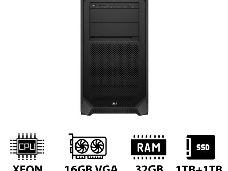 HP Z8 G5 Workstation - Xeon-2.0GHz   12-Cores   32GB   RTX 2000 ADA 16GB VGA   1TB + 1TB (NVMe M.2 SSD)   DOS (Without OS)   3YW Cheap