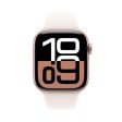 Apple Watch Series 10 with Sport Band - LTPO OLED   64GB   42mm   Small Medium   Bluetooth   Wi-Fi   Rose Gold For Sale