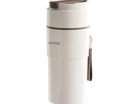 Porodo Lifestyle 2 In 1 Portable Blender Insulated Hot Cold Mug - White Supply