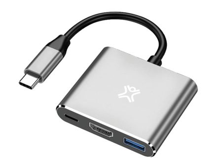 Xtrememac Hub Station - 3-in-1   USB-C   Silver For Discount