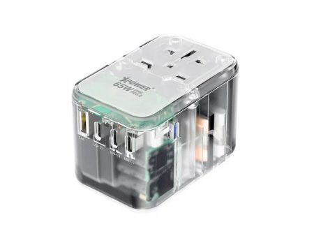 XPower TA65C 5 Ports Gan PD Travel Adapter - 65W   Transparent Online now