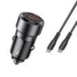 Yesido Y55 60W Fast Charging Car Charger - USB   Type-C - Black Hot on Sale