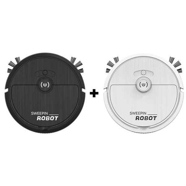 Household Mini Sweeping Robot - Black + White - Bundle Offer Sale