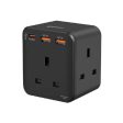 XPower WSS1 3-Outlet Cube Extension Socket - 20W    Black Cheap