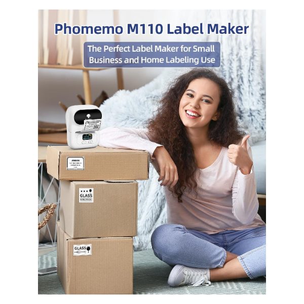 Phomemo M110 Bluetooth Portable Thermal Business Label Maker - 203dpi   1500mAh   White Online now