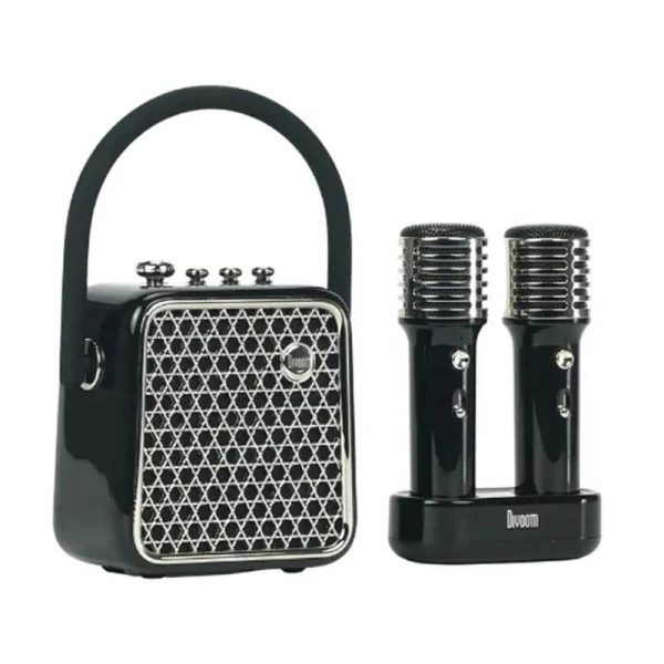 Divoom SongBird SE Portable Bluetooth Speaker With Dual Microphone Karaoke Function - Black Fashion