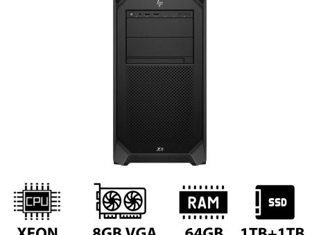 HP Z8 G5 Workstation - Xeon-2.0GHz   12-Cores   64GB   1TB + 1TB (NVMe M.2 SSD)   T1000 8GB VGA   Win 11 Pro   3YW Online now