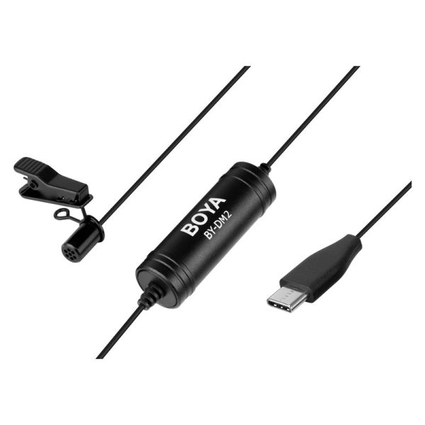 Boya BY-DM2 Digital Lavalier Microphone - 6M   25Hz   Type-C - Black Fashion