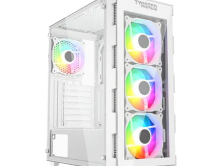 Twisted Minds Titan Glass Mid Tower Gaming Case - White Online Sale