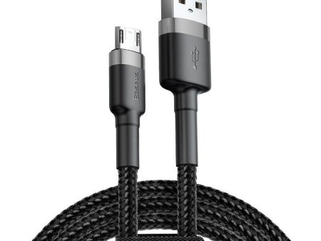 Baseus Cafule Micro-USB Cable - 1 Meter   Black Gray For Discount