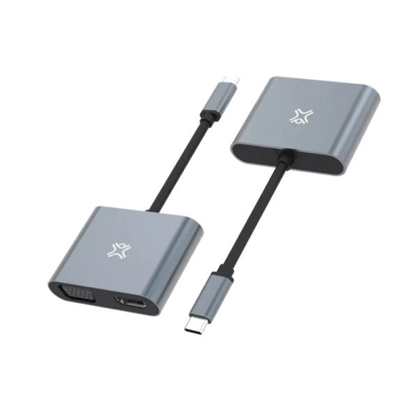 Xtrememac Notebook Adapters - 2-in-1   USB-C   Silver Online Hot Sale