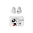 Disney QS-T10 Clip-on Bluetooth Wireless headphones - Mickey White Cheap