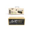 XPower QIC5 4 In 1 Bamboo Alarm Clock With Wireless Charger - 15W   Brown Online Sale