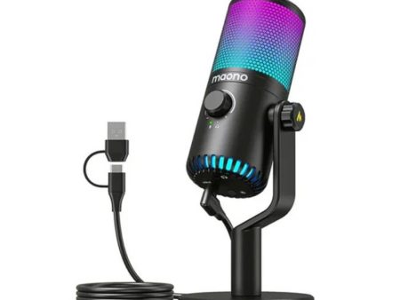 Maonocaster DM30 RGB USB Programmable Gaming Microphone for PC - Black For Discount