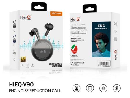 Hie-Q V90 Earbuds - Black For Discount