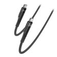 Yesido CA116 Braided Data Cable PD Fast Charging Cable - 3M   60W   Type-C - Black on Sale