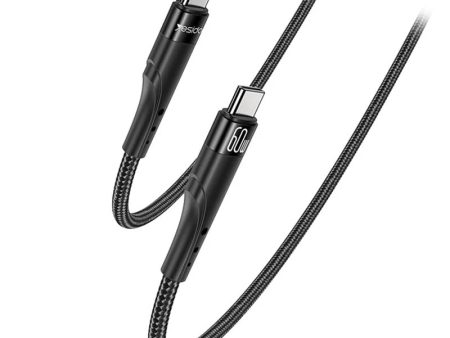 Yesido CA116 Braided Data Cable PD Fast Charging Cable - 3M   60W   Type-C - Black on Sale