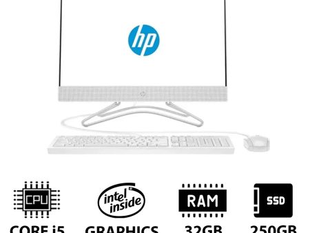 HP 200 G4 AIO PC - i5   32GB   250GB (NVME M.2 SSD)   21.5  FHD Non-Touch   DOS (Without OS)   1YW   Snow White - Desktop Online Sale