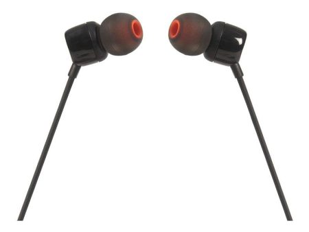 JBL Tune 110 Earphones - 3.5 mm   In-ear   Wired   Black Fashion