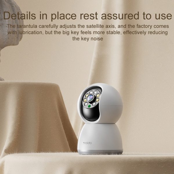 Yesido KM11 Smart Indoor HD Camera With Night Vision - 3MP   2.4G   1080 Full HD   WiFi - White Online Hot Sale