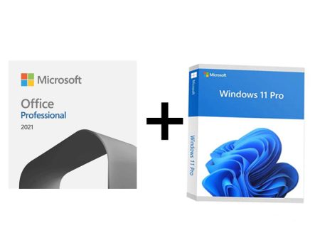 Microsoft Office Professional 2021 - 1 Person License   32 & 64-Bit   Medialess + Microsoft Windows 11 Professional - 1 User License   64-Bit   DVD - Bundle Offer For Discount