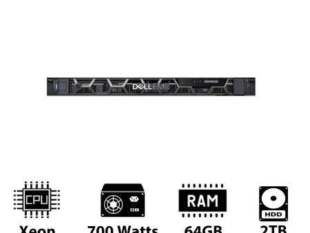 Dell PowerEdge R250 - Xeon-2.80GHz   4-Cores   64GB   2TB HDD   1x 700Watts   Rack (1U) For Discount