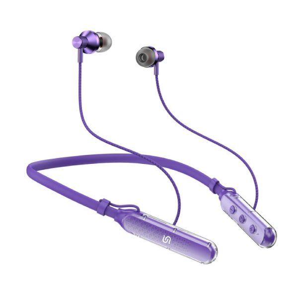 Porodo Soundtec SV Pro Neckband Earphone ENC - Purple Sale