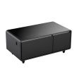 Gamax Elegant Smart Coffee Table with 90L Refrigerator - 2x USB   Black Online now