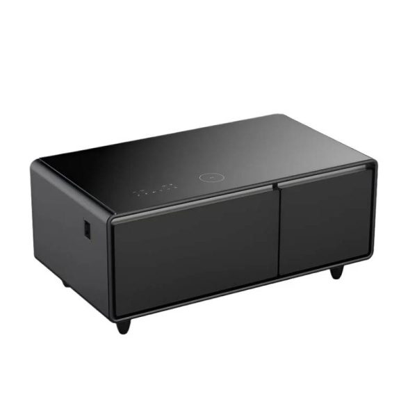 Gamax Elegant Smart Coffee Table with 90L Refrigerator - 2x USB   Black Online now