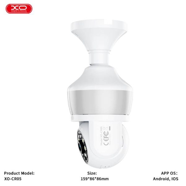 XO CR05 Magic Bulb 300W Pixel Camera - 3MP   2.4G   WiFi   Bluetooth   E27 Network - White Sale