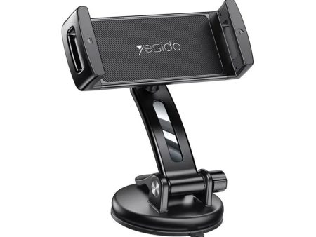 Yesido C171 Suction Cup Phone & Tablet Car Holder - Black Hot on Sale