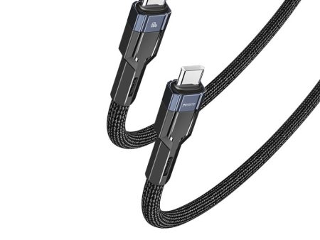 Yesido CA108 Fast Charging Data Cable - 1.2 M   USB   Type-C to Type-C - Black Fashion