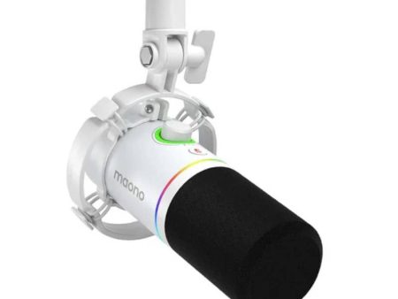 Maonocaster PD200X USB XLR Dynamic Gaming RGB Microphone - White Sale